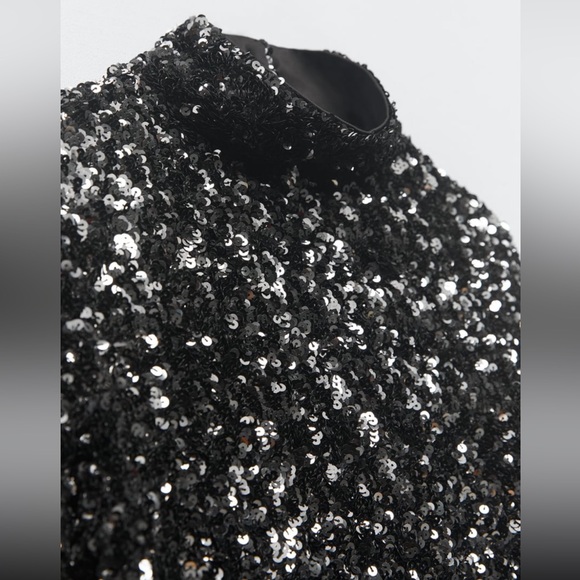 Zara Open Back Sequin Knit Dress Limited Edition NWT - Picture 9 of 15